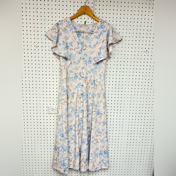 Calvin Klein In Light Pink Floral Dress - Picture 2 of 6